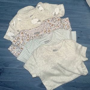 4 Pack Carter's Precious Firsts Baby Boys Short Sleeve Bodysuits 9M